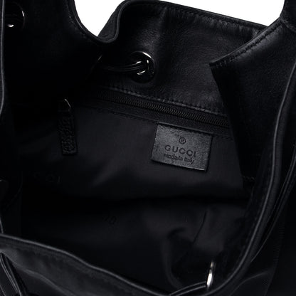 Gucci Nylon Drawstring Shoulder Bag Black 3 of 3