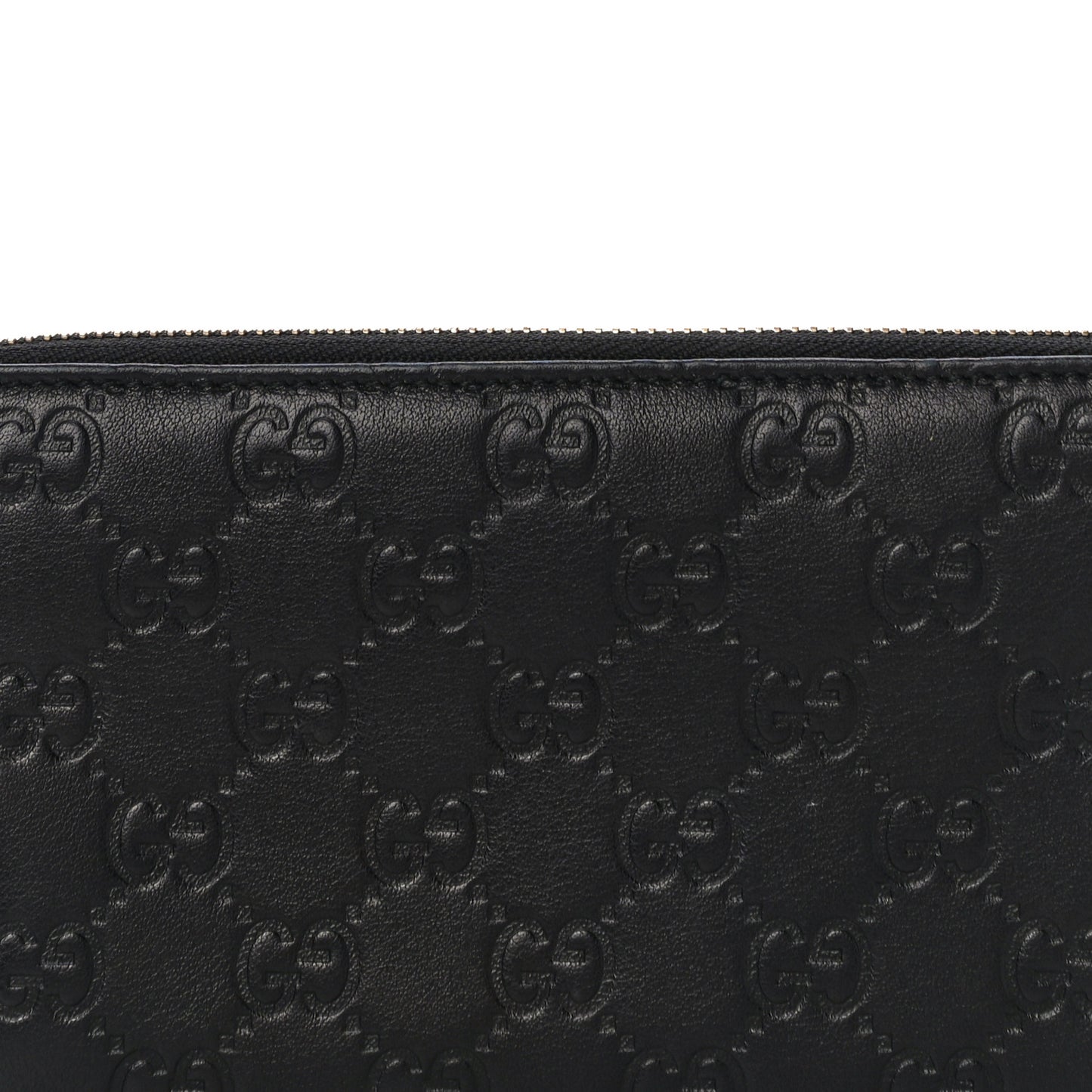 Guccissima Vitello Tender Zip Around Wallet Black