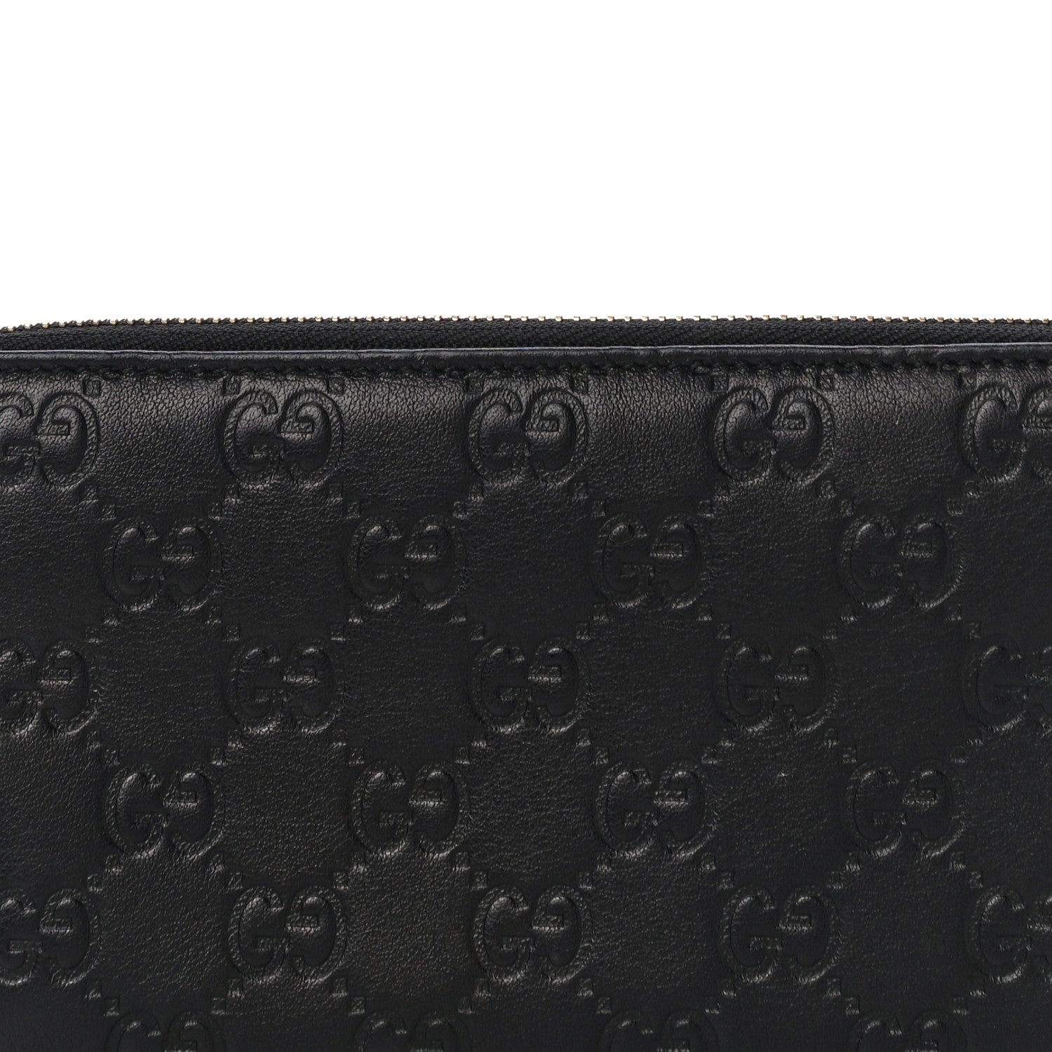 Gucci Guccissima Vitello Tender Zip Around Wallet Black 7 of 12