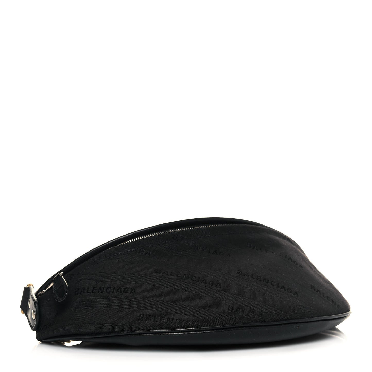 Canvas Jacquard Diagonal Allover Logo XS Souvenir Belt Bag Black