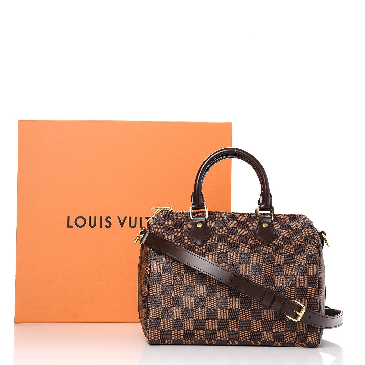 Louis Vuitton Damier Ebene Speedy Bandouliere 25 9 of 9