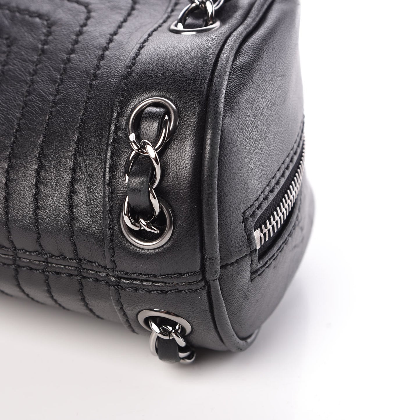 Lambskin Small Tassel Shoulder Bag Black