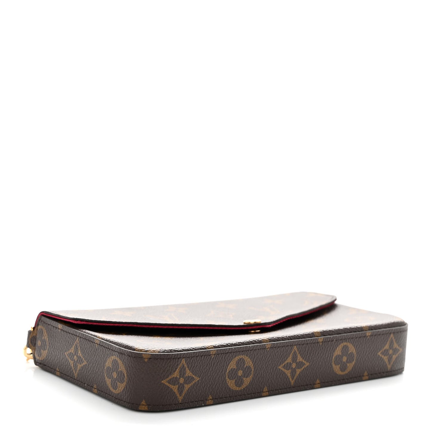 Monogram Pochette Felicie Chain Wallet Fuchsia
