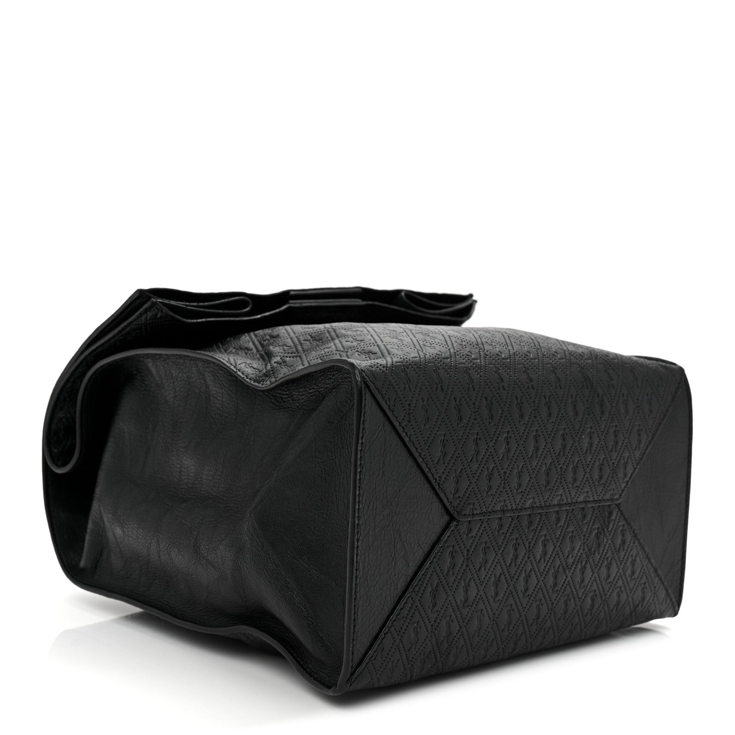 Saint Laurent Calfskin Monogram Deli Paper Bag  Vintage Black 4 of 10
