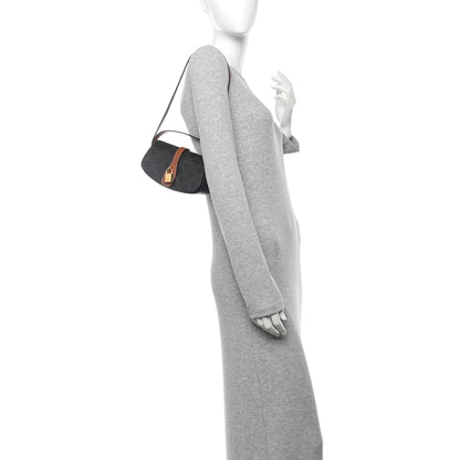 Celine Triomphe Canvas Calfskin Tabou Clutch on Strap Tan 2 of 9
