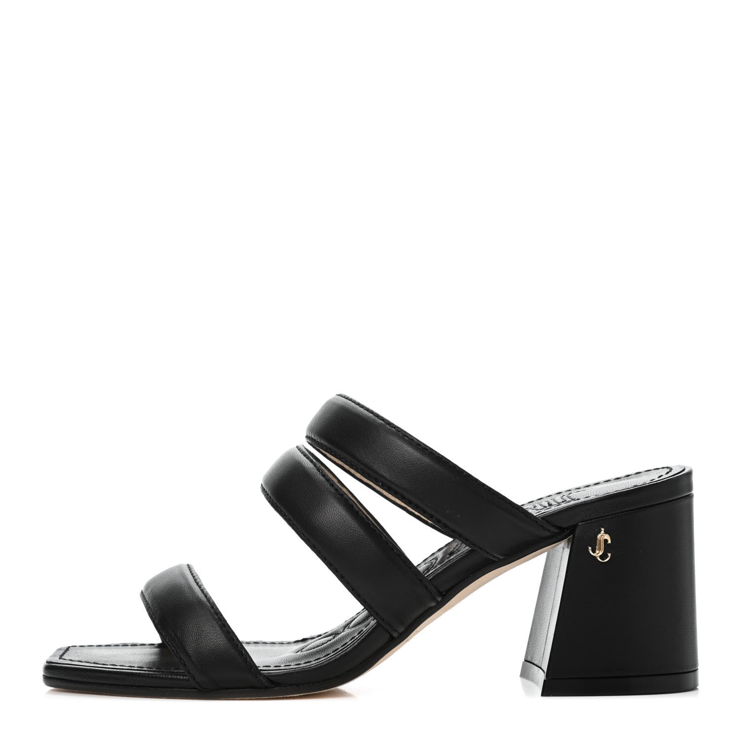 Jimmy Choo Nappa Auna 65 Mule Sandals 35 Black 1 of 10