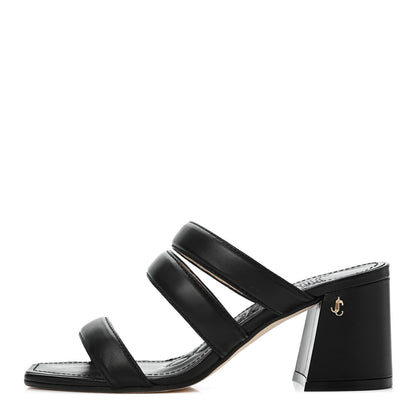 Jimmy Choo Nappa Auna 65 Mule Sandals 35 Black 1 of 10