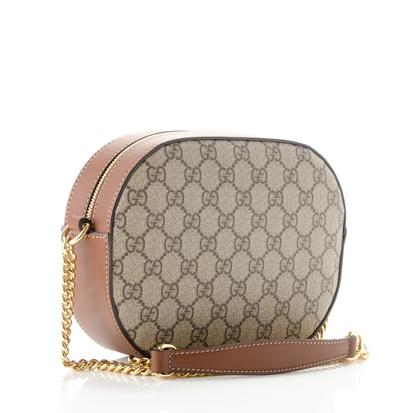 GG Supreme Monogram Floral Embroidered Mini Chain Shoulder Bag Beige Tuscany