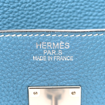 Hermes Togo BIRKIN 35 Blue Jean 6 of 13