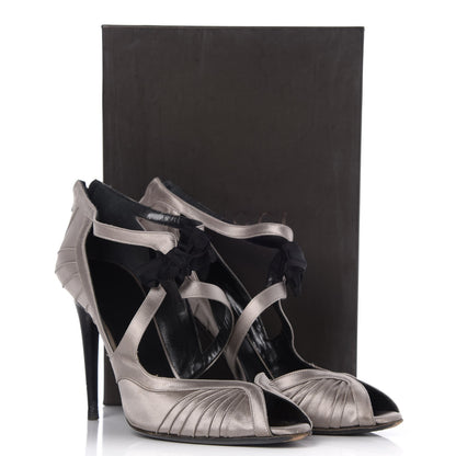 Gucci Satin Tessuto Nylon Bow Pumps 11 Argento 14 of 14