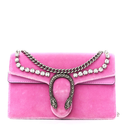Gucci Velvet Crystal Super Mini Dionysus Shoulder Bag Malva 1 of 10