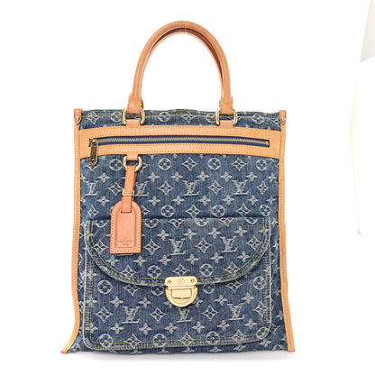 Louis Vuitton Monogram Denim Sac Plat Blue 1 of 11