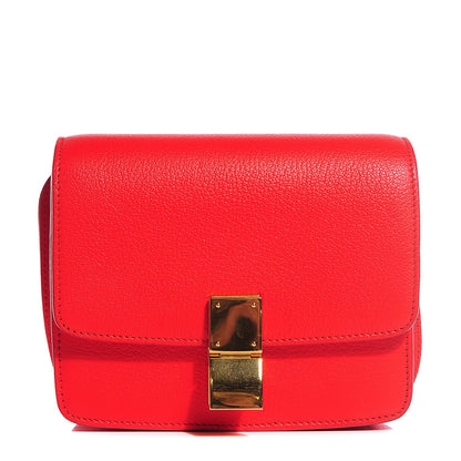 Celine Goatskin Small Classic Box Flap Bag Alizarin 1 of 10