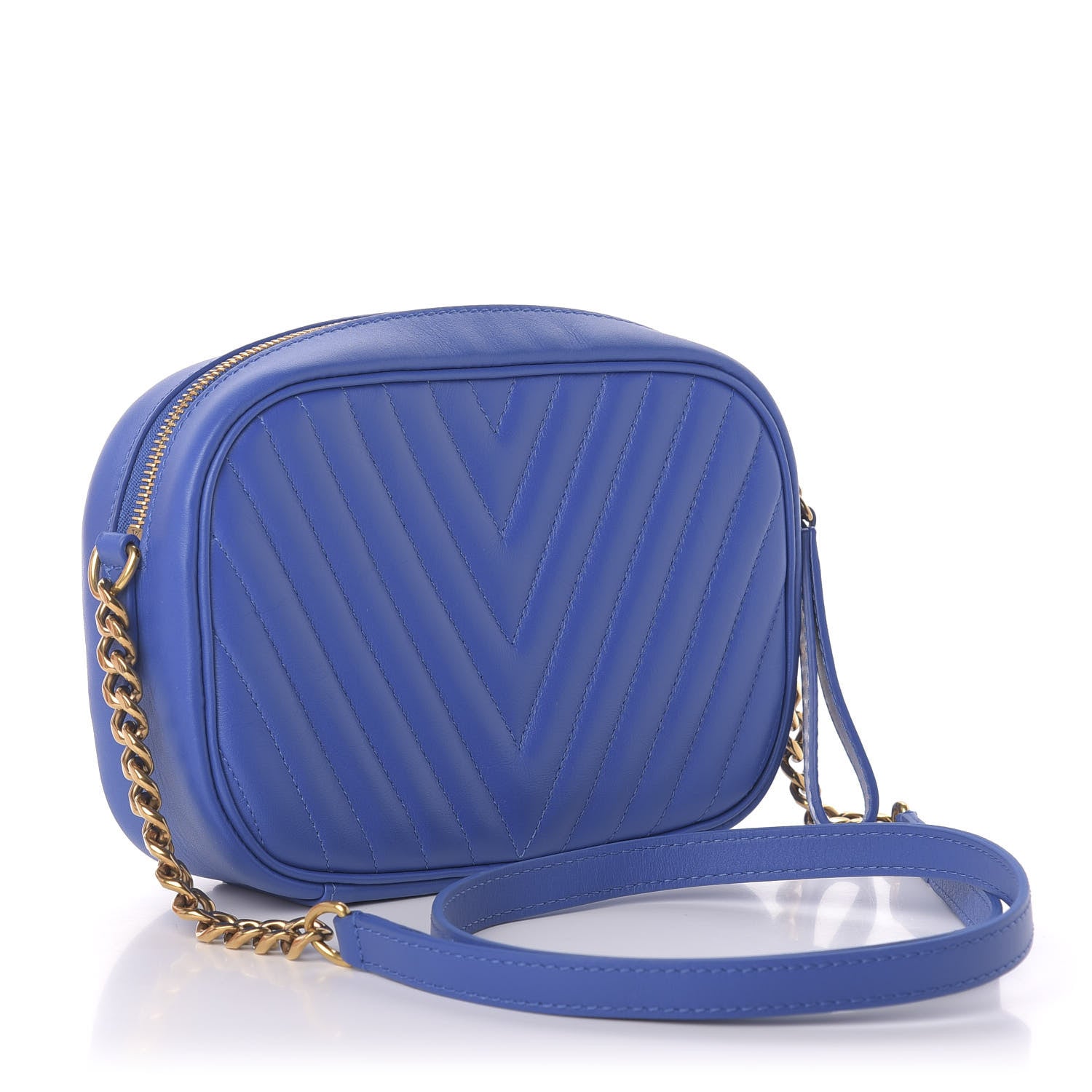 Louis Vuitton Calfskin New Wave Camera Bag Bleu Neon 3 of 10