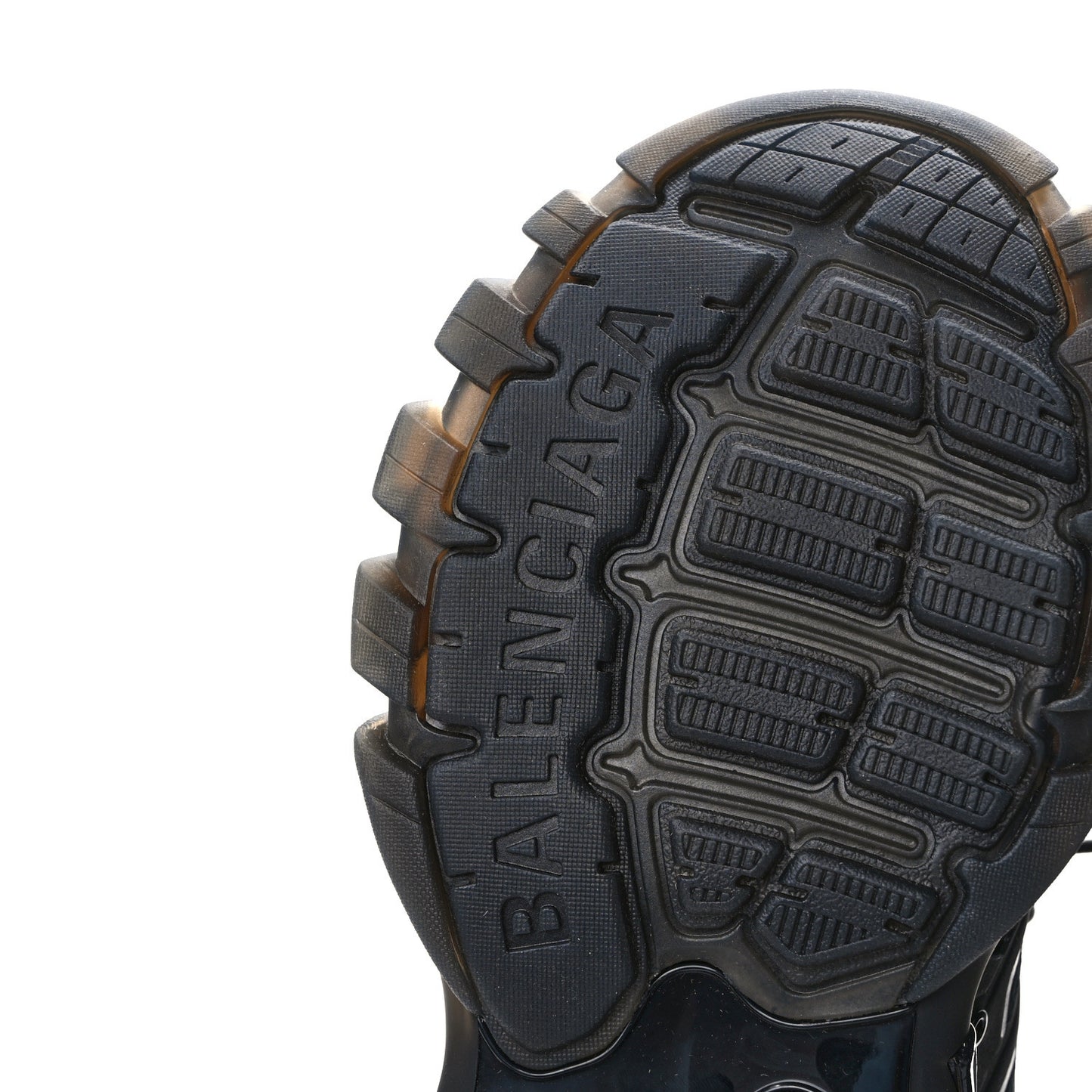 Rubber Mesh Fabric Clear Sole Womens Track Sneakers 38 Black