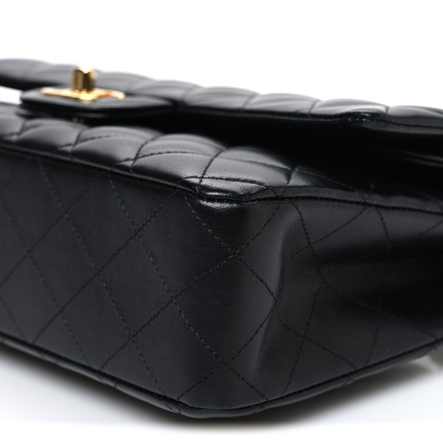 Chanel Lambskin Quilted Medium Double Flap Black 10 of 10