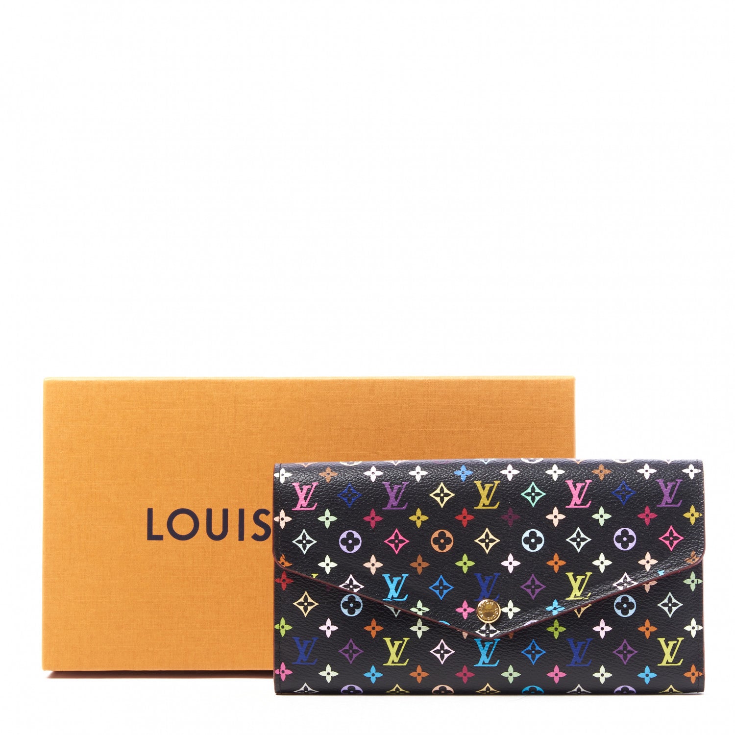 Louis Vuitton Monogram Multicolor Sarah Wallet NM Black Grenade 9 of 9