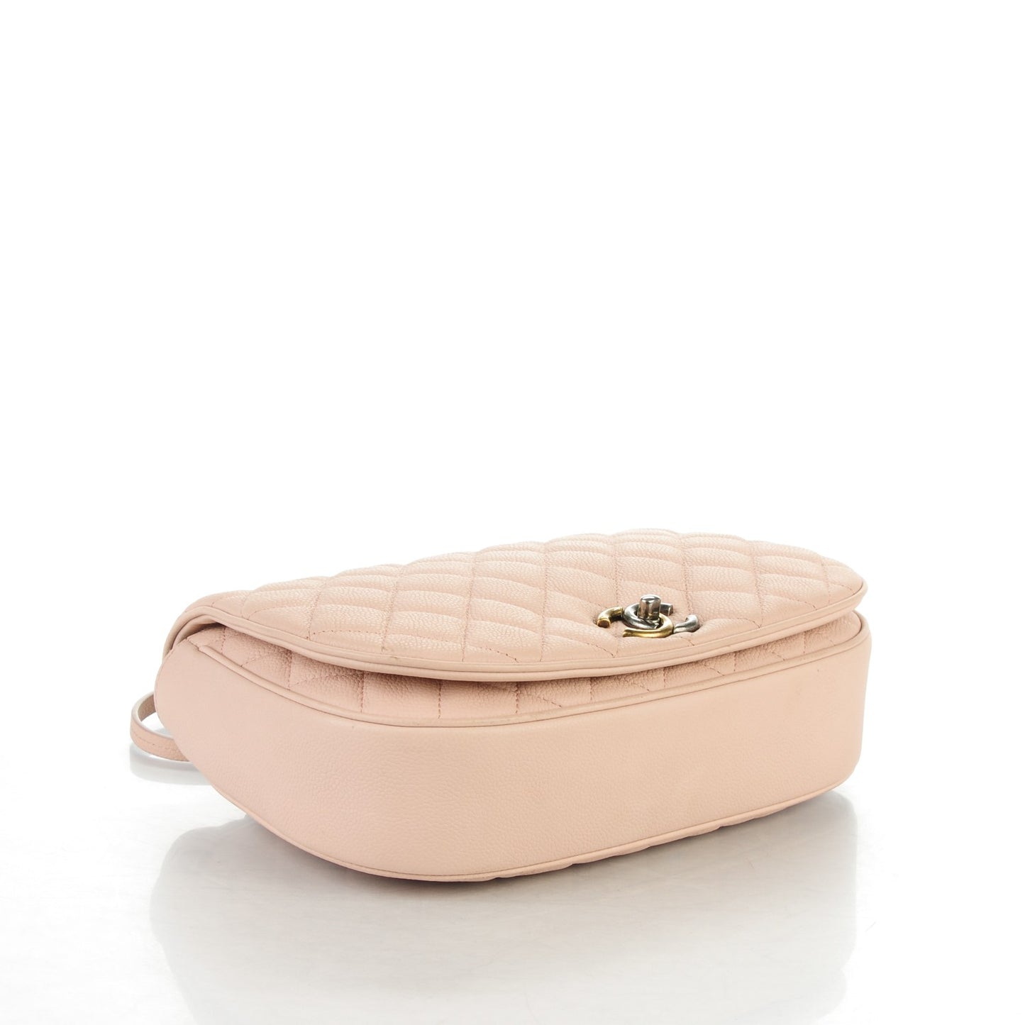 Caviar Quilted Casual Pocket Messenger Flap Light Pink