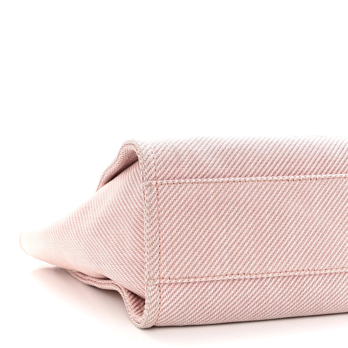 Mixed Fibers Calfskin Small Deauville Tote Rose Pink