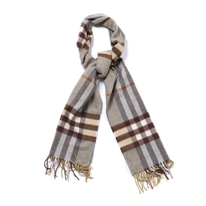 Burberry Cashmere Giant Check Fringe Scarf Green 4 of 4