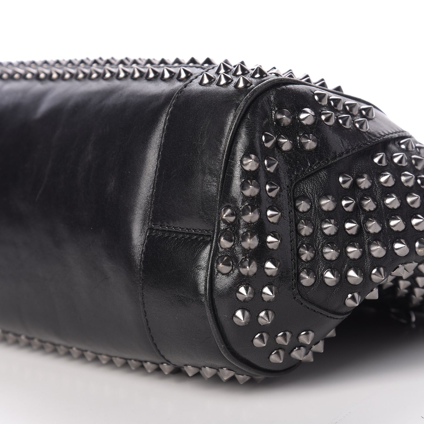 Prorsum Calfskin Studded Shoulder Bag Black