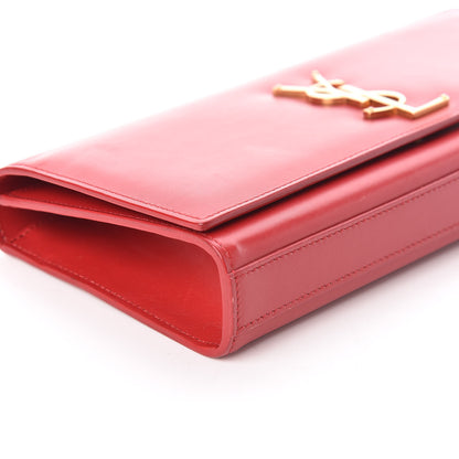 Saint Laurent Calfskin Monogram Cassandre Clutch Rouge Orient 7 of 8