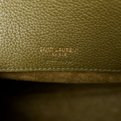Saint Laurent Grained Calfskin Nano Supple Sac De Jour Green 7 of 11