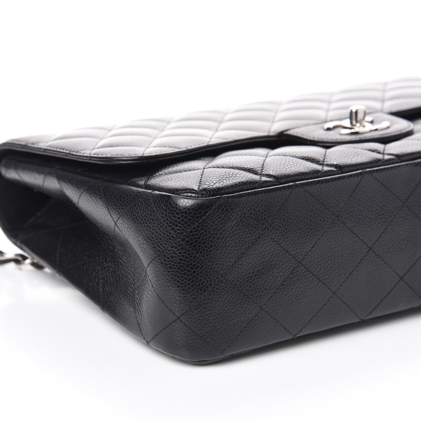 Caviar Quilted Jumbo Single Flap Black