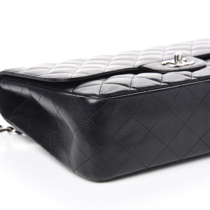 Chanel Caviar Quilted Jumbo Single Flap Black 9 of 10