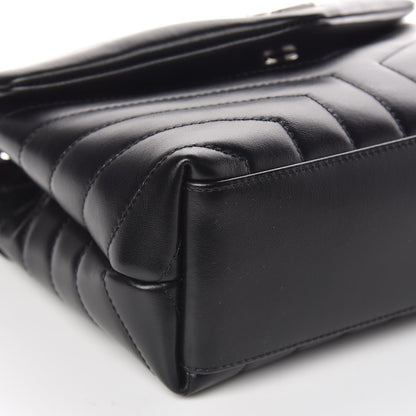 Saint Laurent Calfskin Y Quilted Monogram Small Loulou Chain Satchel Black 8 of 10