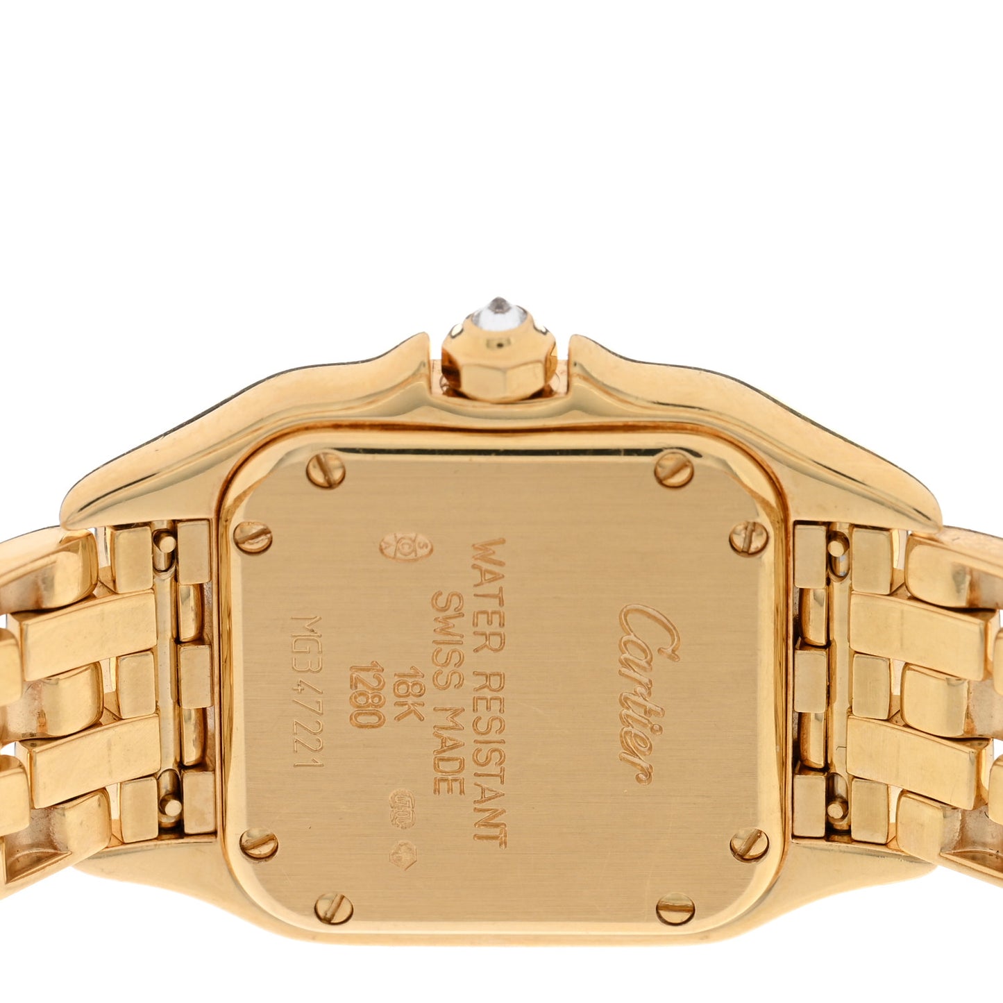 18K Yellow Gold Diamond 22mm Double Row Panthere Quartz Watch