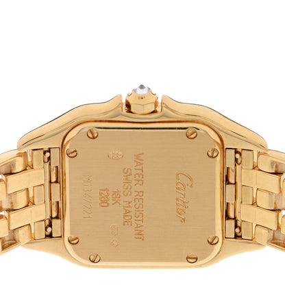 Cartier 18K Yellow Gold Diamond 22mm Double Row Panthere Quartz Watch 4 of 4