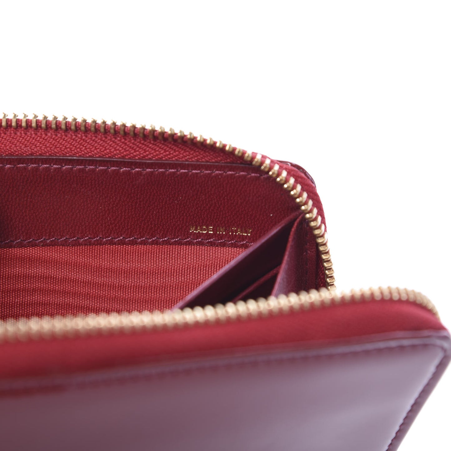 Patent Zip Around Wallet Red