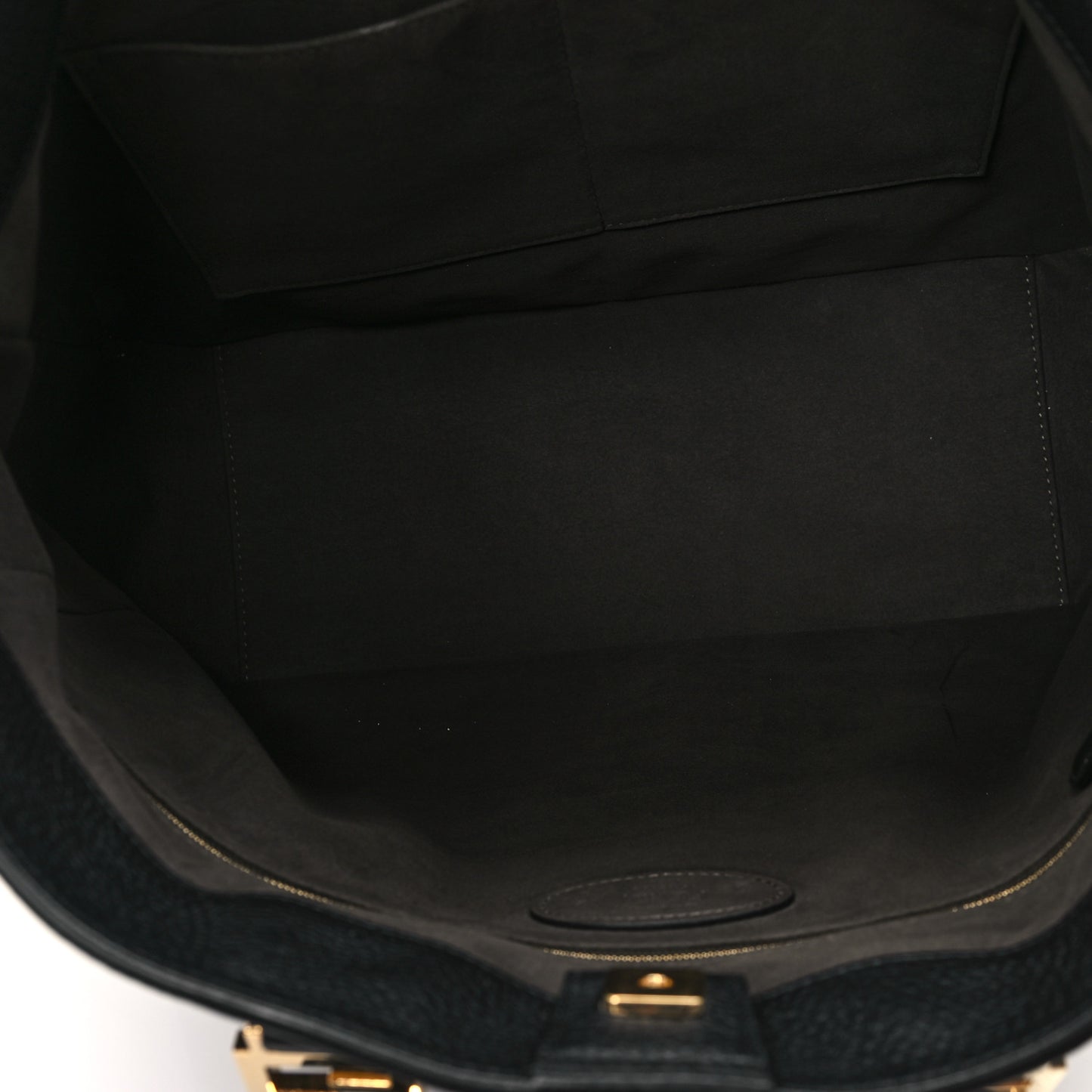 Cuoio Romano Selleria Medium FF Tote Black