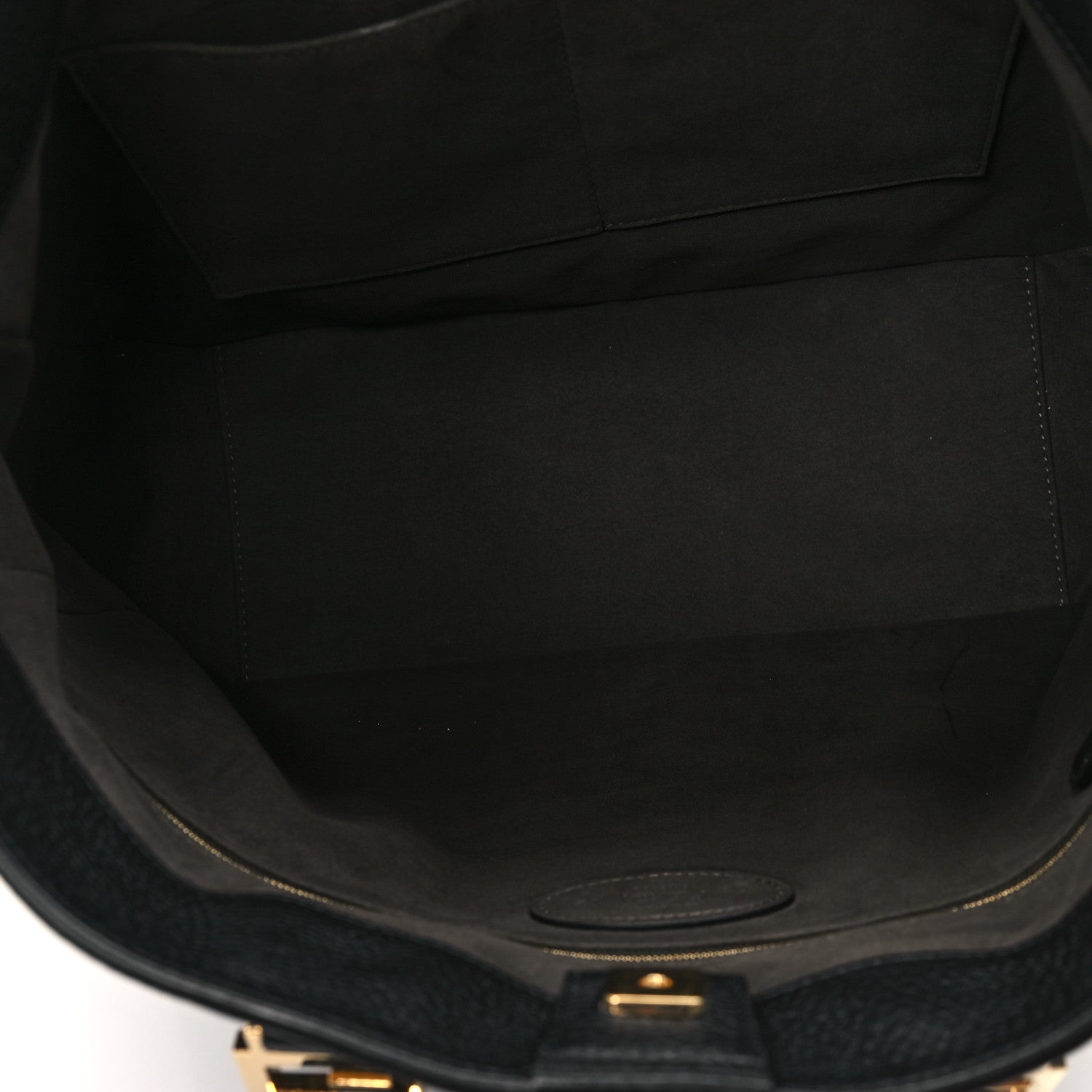 Fendi Cuoio Romano Selleria Medium FF Tote Black 5 of 9