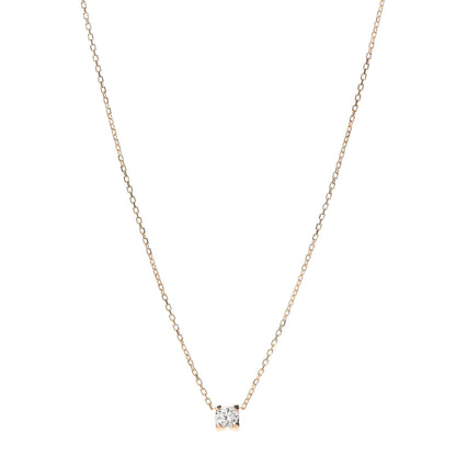 Cartier 18K Pink Gold Diamond .21ct C De Pendant Necklace 1 of 6