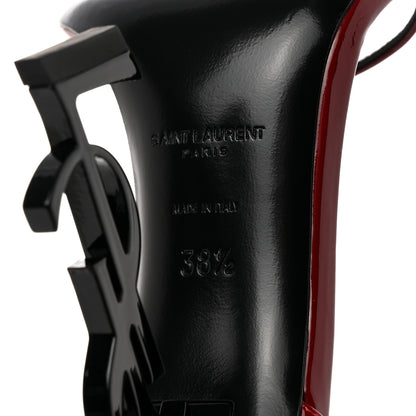 Saint Laurent Patent Opyum 110 Sandals 38.5 Hot Red 8 of 10