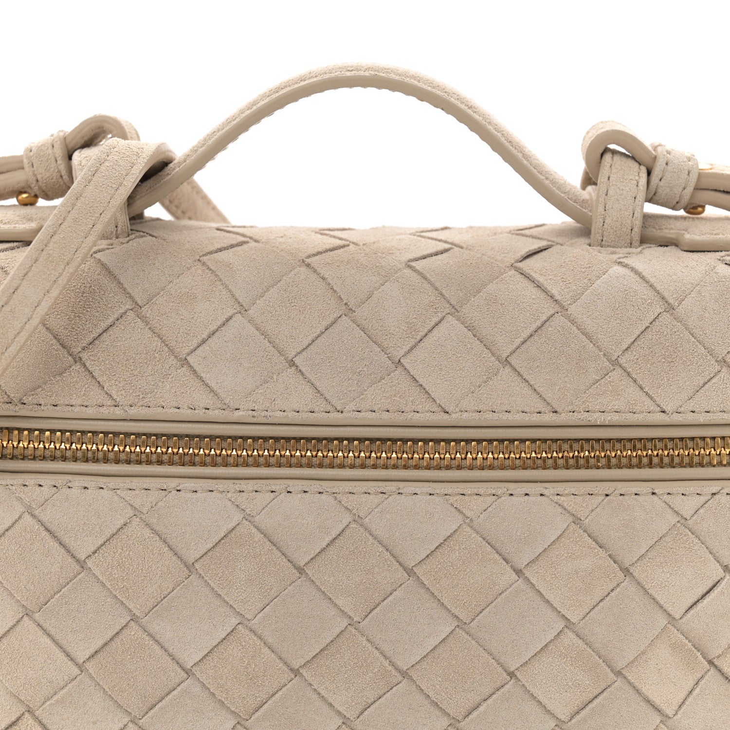 Bottega Veneta Suede Intrecciato Bang Bang Vanity Case Ecru 8 of 10