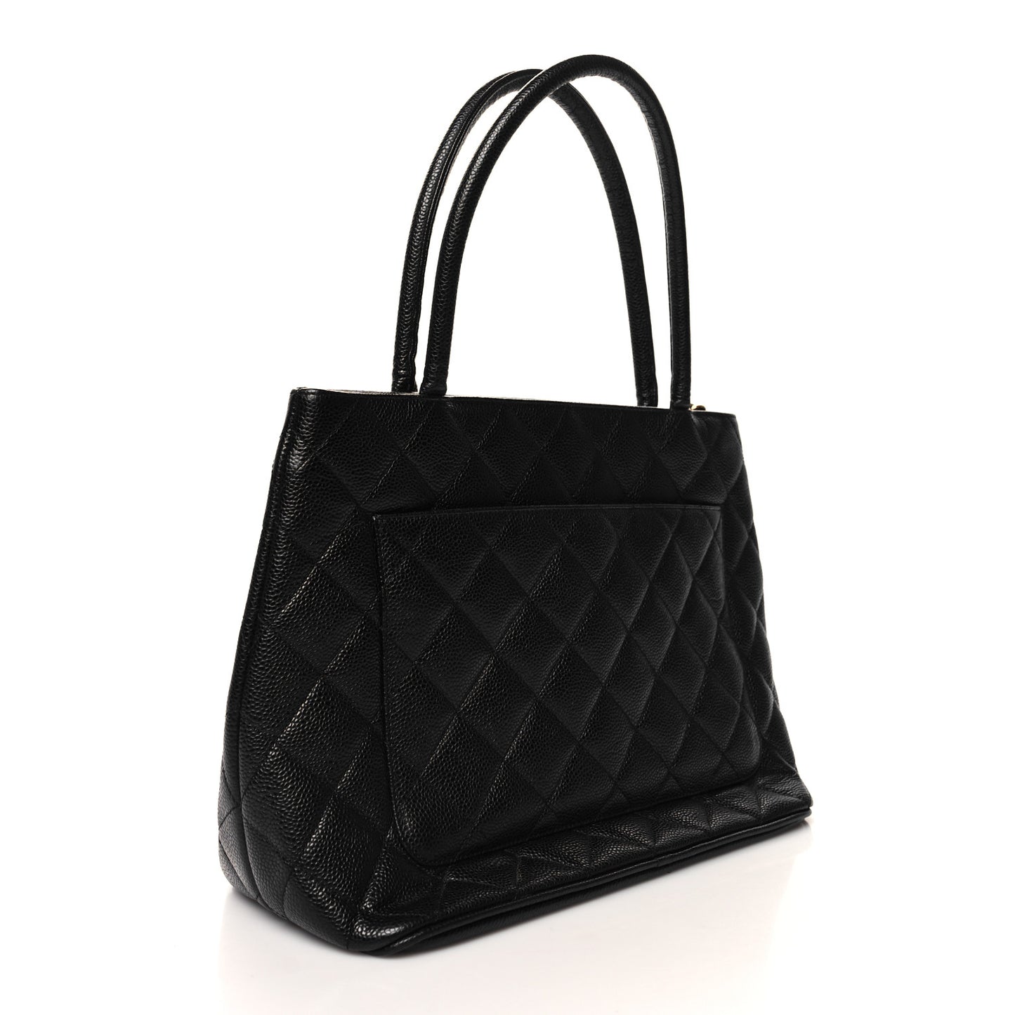 Caviar Quilted Medallion Tote Black