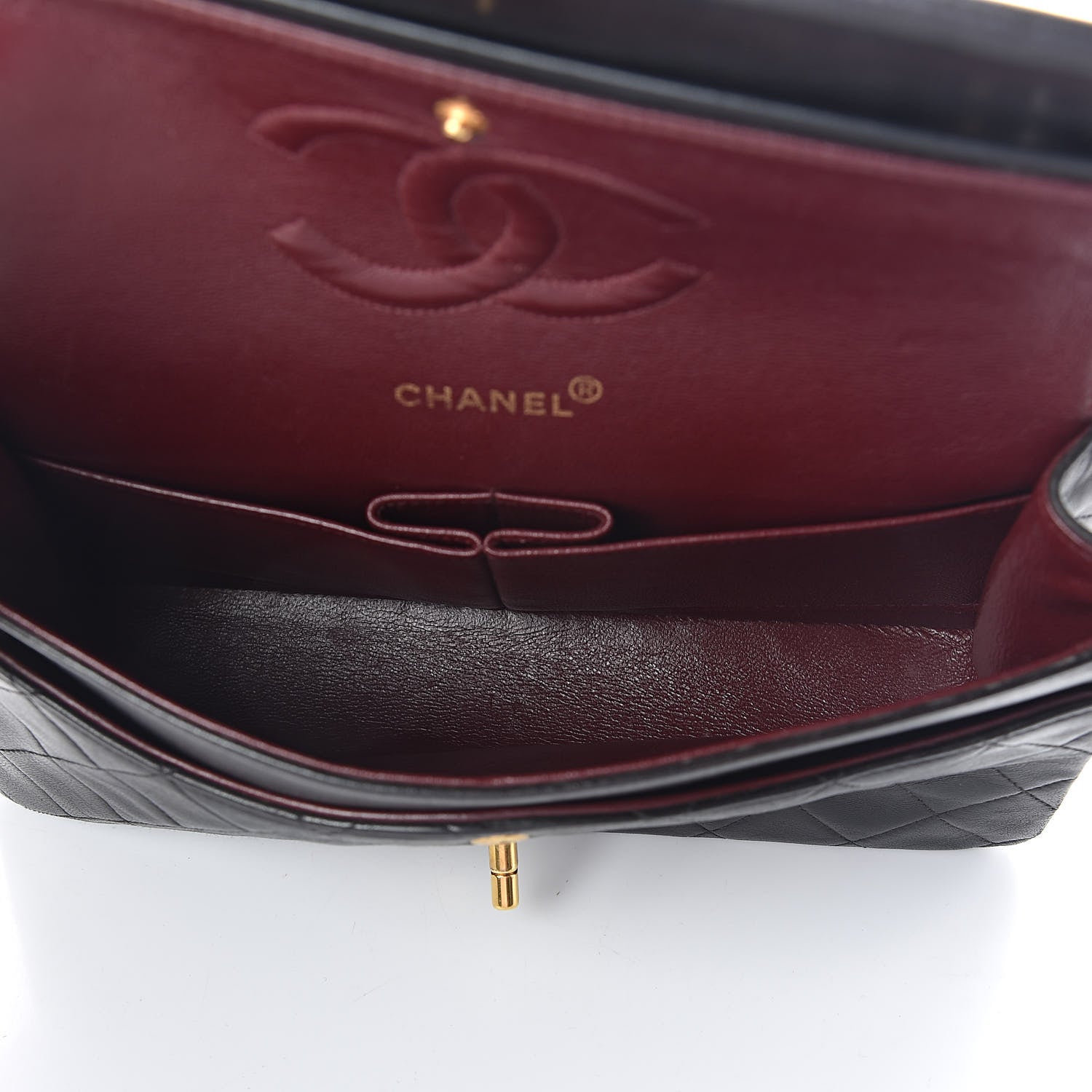 Chanel Lambskin Quilted Medium Double Flap Black 5 of 11