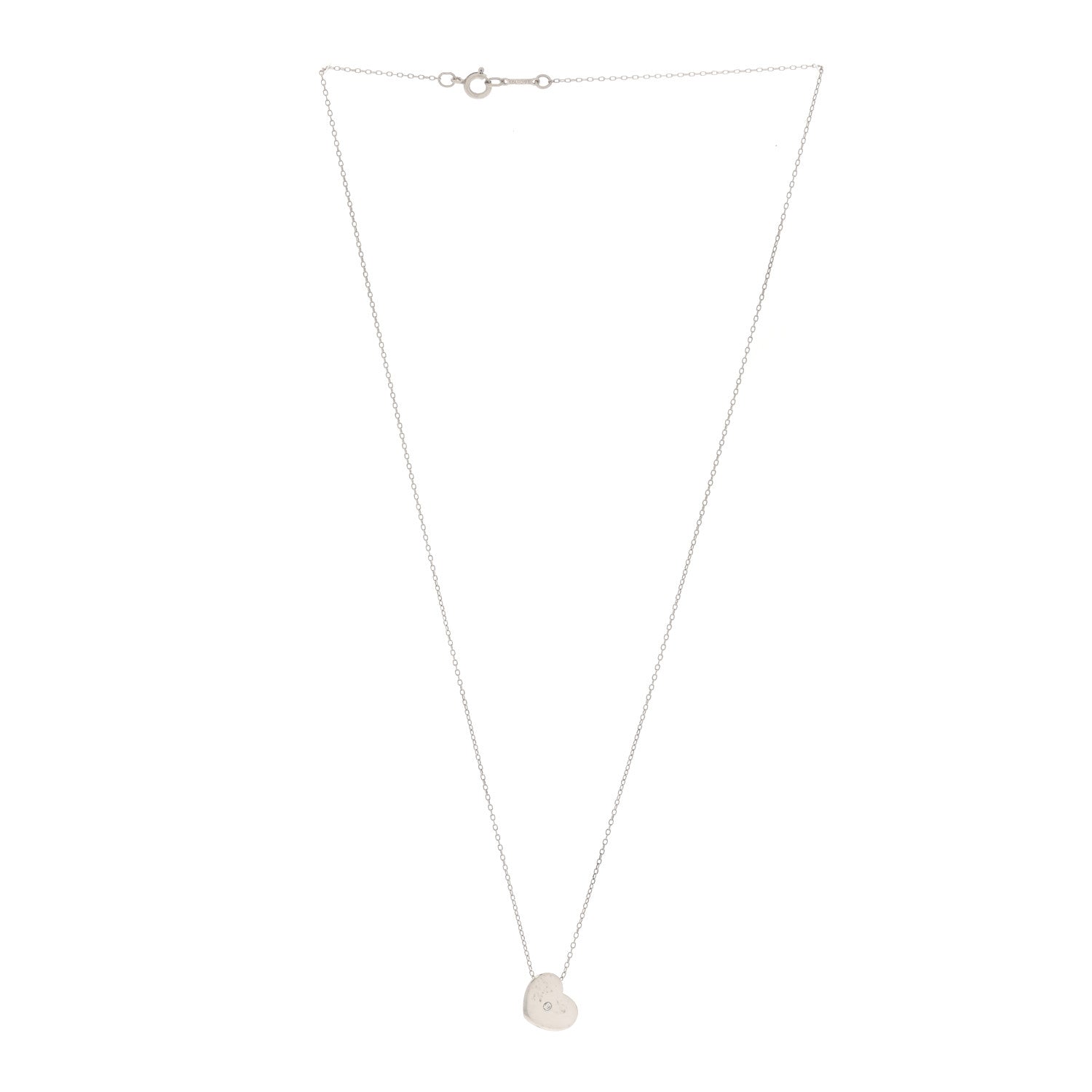 Tiffany Sterling Silver Diamond Paloma Picasso Modern Heart Necklace 3 of 6