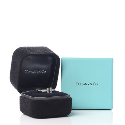 Tiffany 18K White Gold Diamond T Wire Ring 50 5.25 5 of 5
