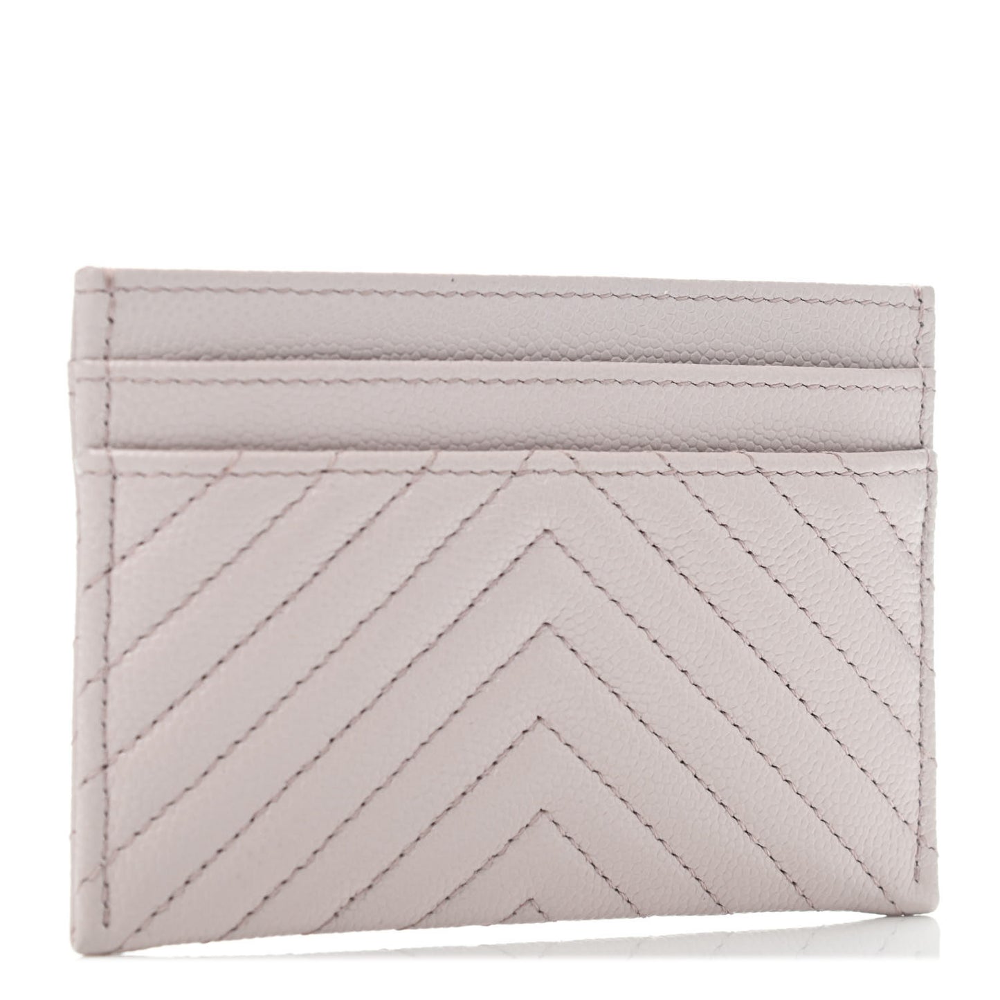 Caviar Quilted Chevron Boy Card Holder Light Purple