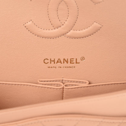 Chanel Caviar Chevron Quilted Medium Double Flap Beige 8 of 11