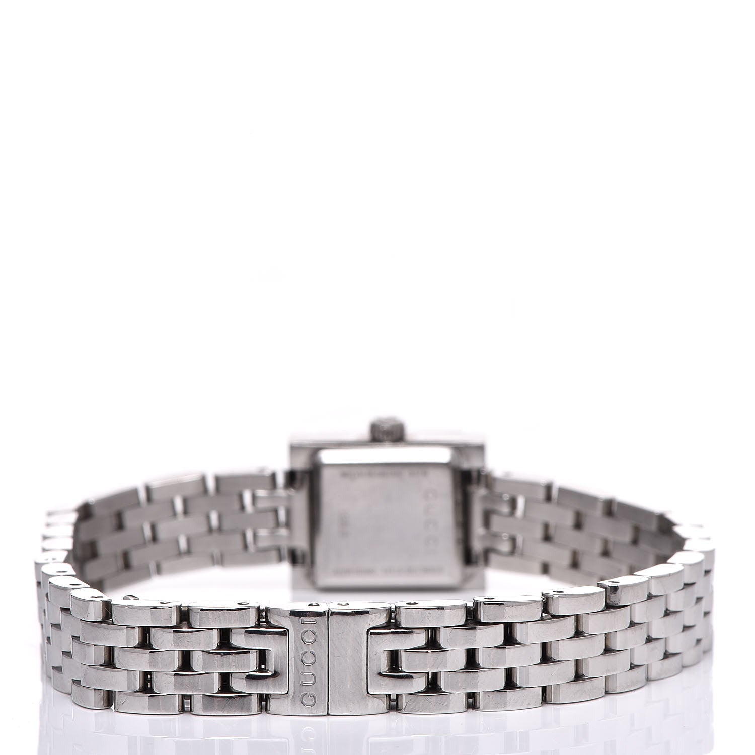 Gucci Stainless Steel Diamond 14mm G- Frame Square Quartz Watch Black 4 of 11