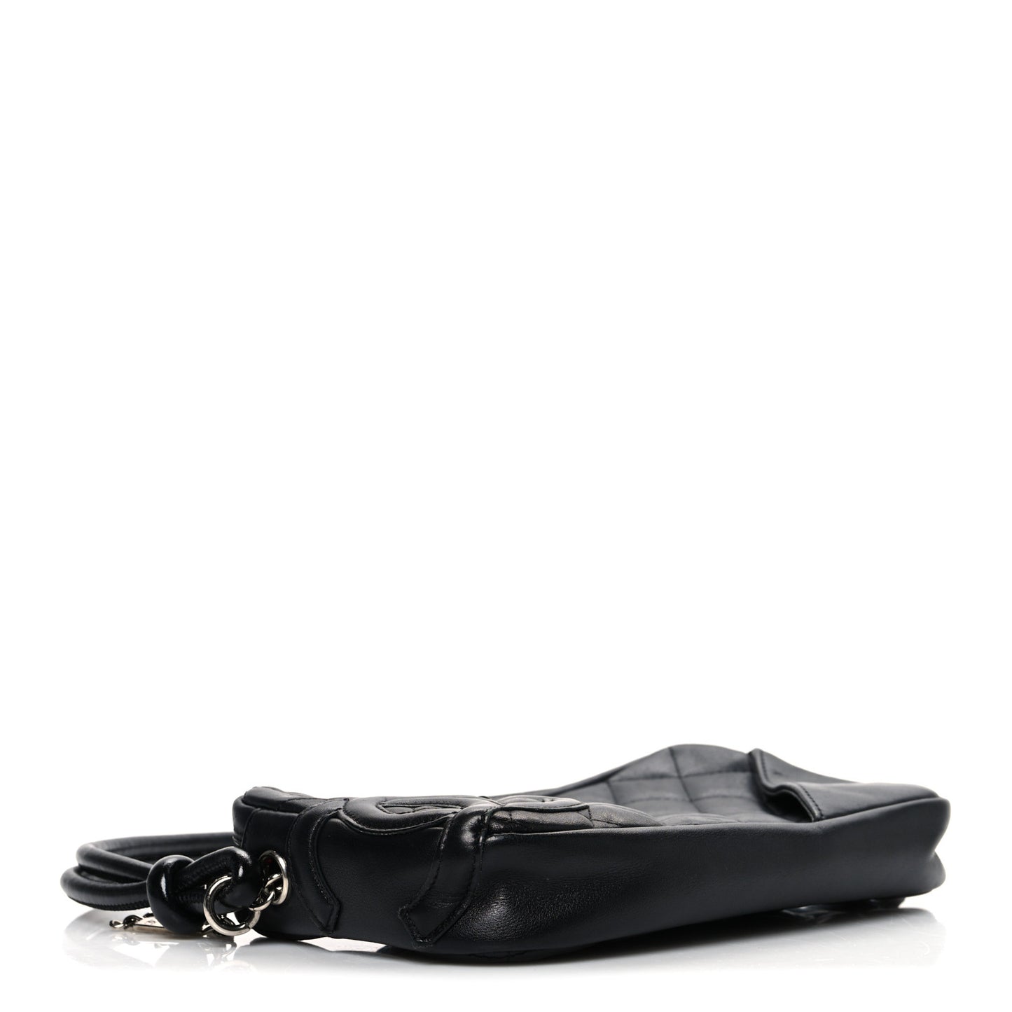 Calfskin Quilted Cambon Pochette Black