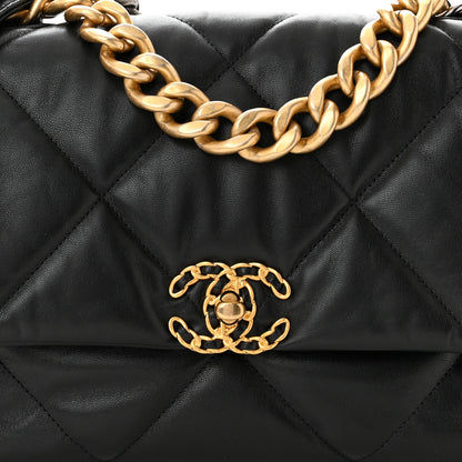 Chanel Lambskin Quilted Large Chanel 19 Flap Black 8 of 10