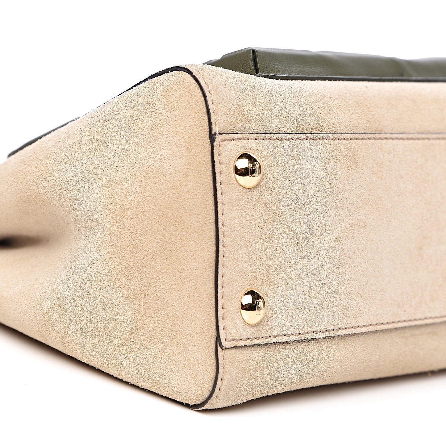 Suede Shiny Nappa Mini Pocket Peekaboo Iconic Satchel Nude Equatore