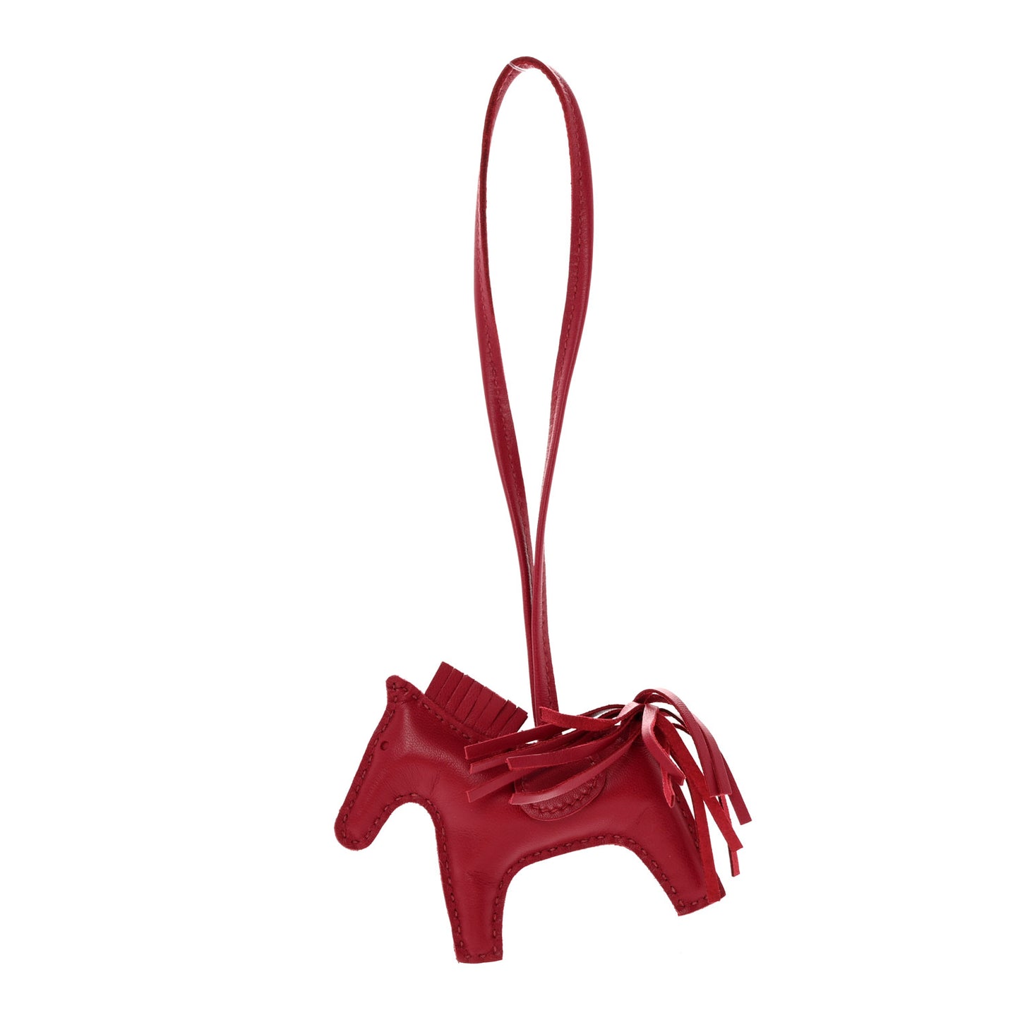 Milo Lambskin Grigri Rodeo Horse Bag Charm PM Rubis