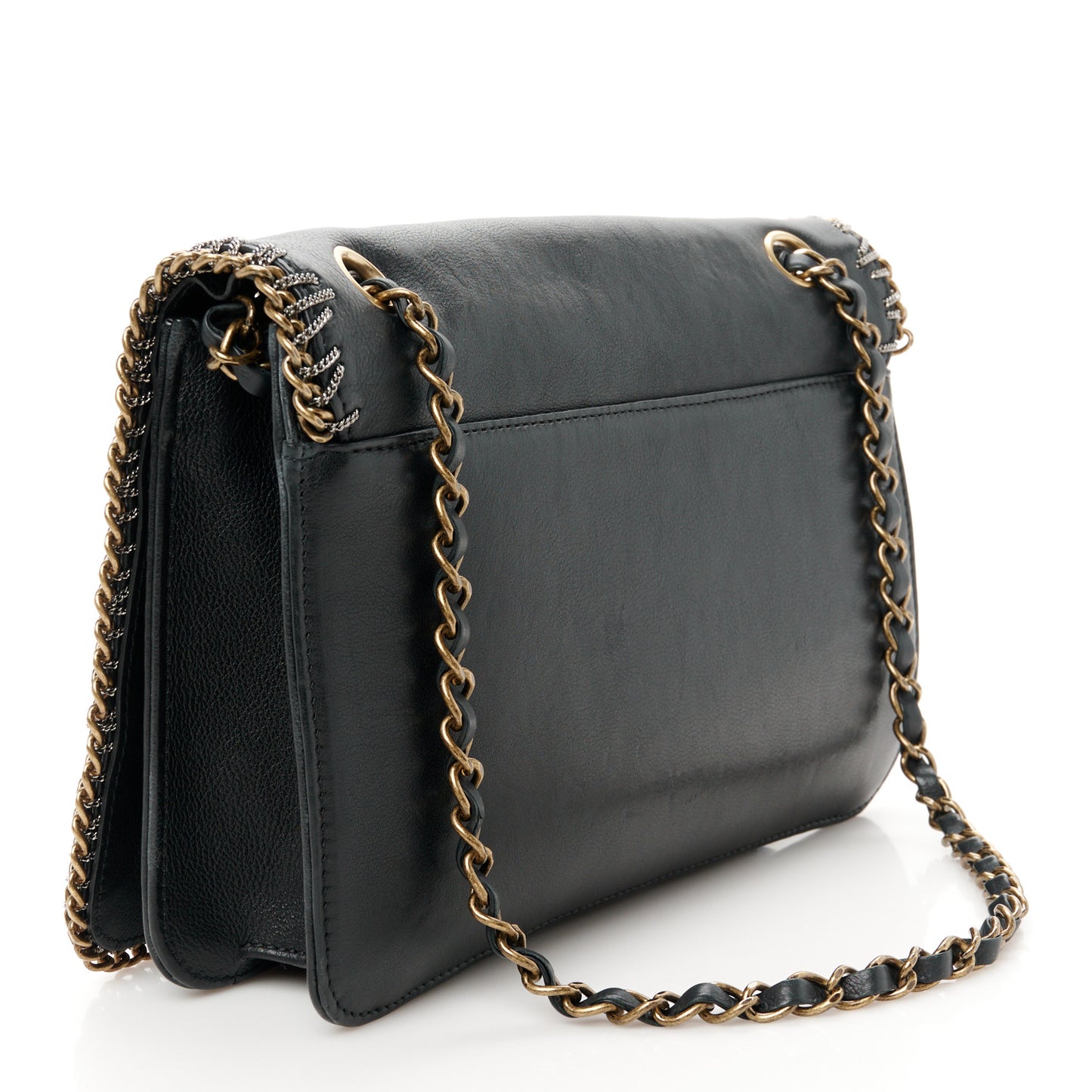 Calfskin Chain CC Byzance Flap Black